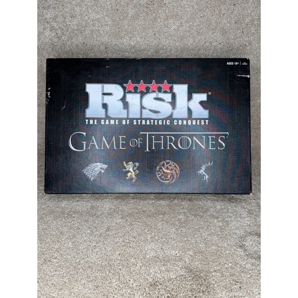 Risk Game of Thrones Board Game Complete Black Good Westeros Essos Edition